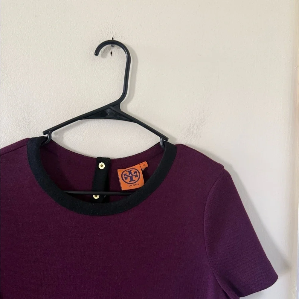 Tory Burch Anthea Burgundy Wool Shift Dress